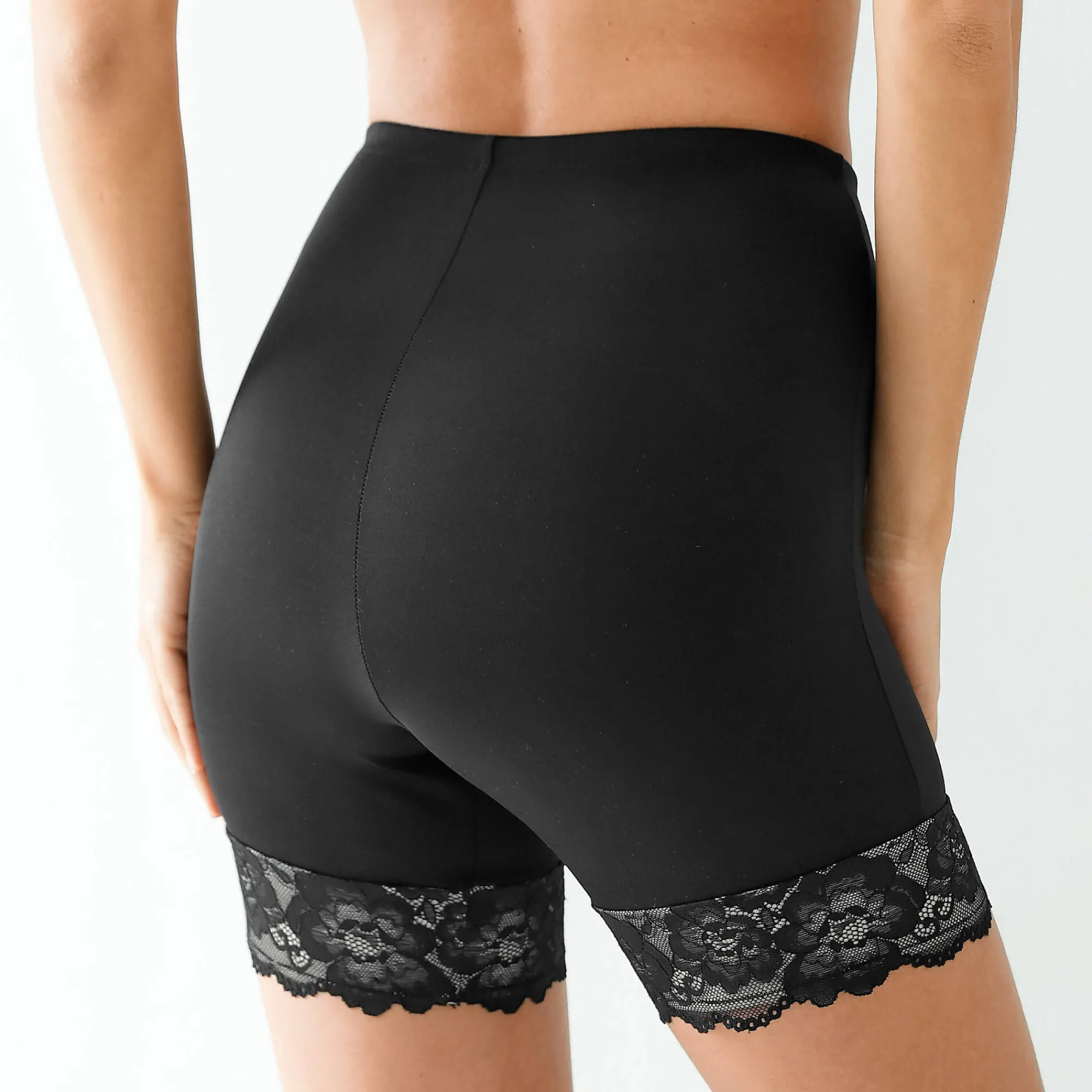 Feestelijke Lingerie|Body En Panty<Blancheporte Pantybroekje in microvezel en kant - modellerend zwart