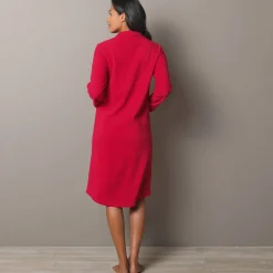 Peignoir En Kamerjas<Blancheporte Peignoir in fleece met knoopsluiting kersenrood