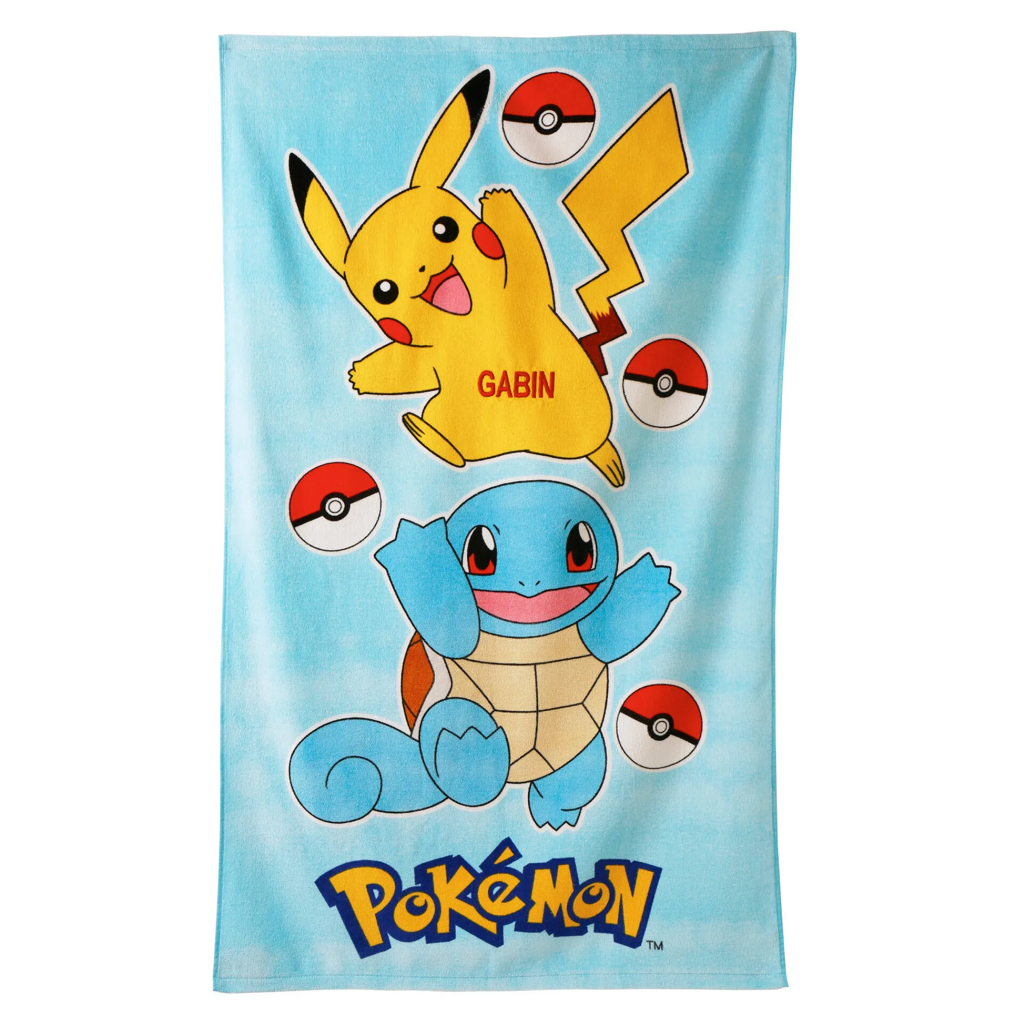 Badhanddoek|Handdoek En Badlaken Kids<Pokemon Personaliseerbaar kinderbadlaken ®, katoenen badstof en velours - 320 g/m2 blauw