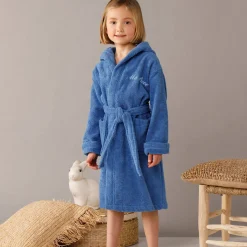 Badjas|Handdoek En Badlaken Kids<Colombine des petits Personaliseerbare badjas met kap in badstof, kinderen felblauw