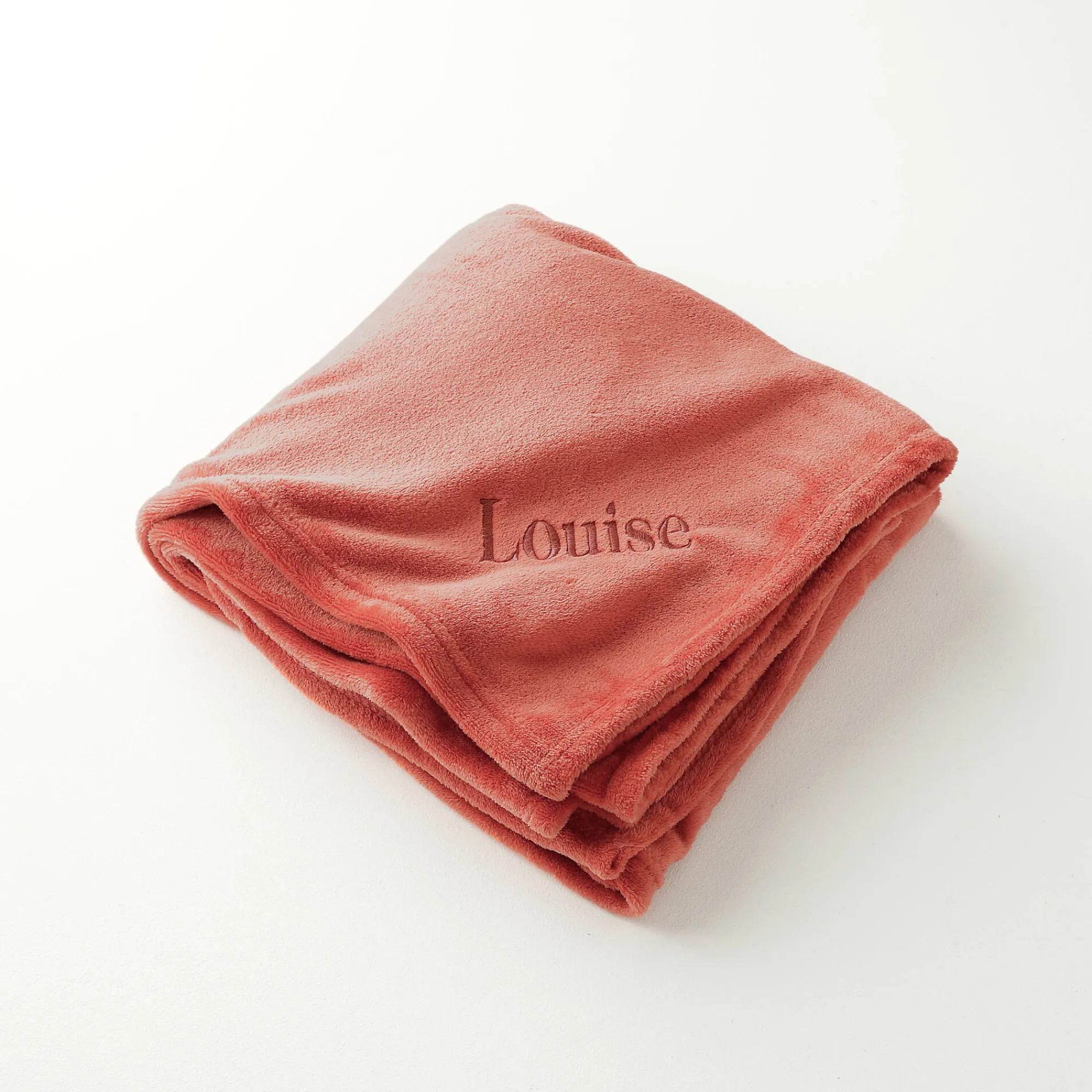 Plaid<Blancheporte Personaliseerbare plaid in fleece, pluchen touch terracotta
