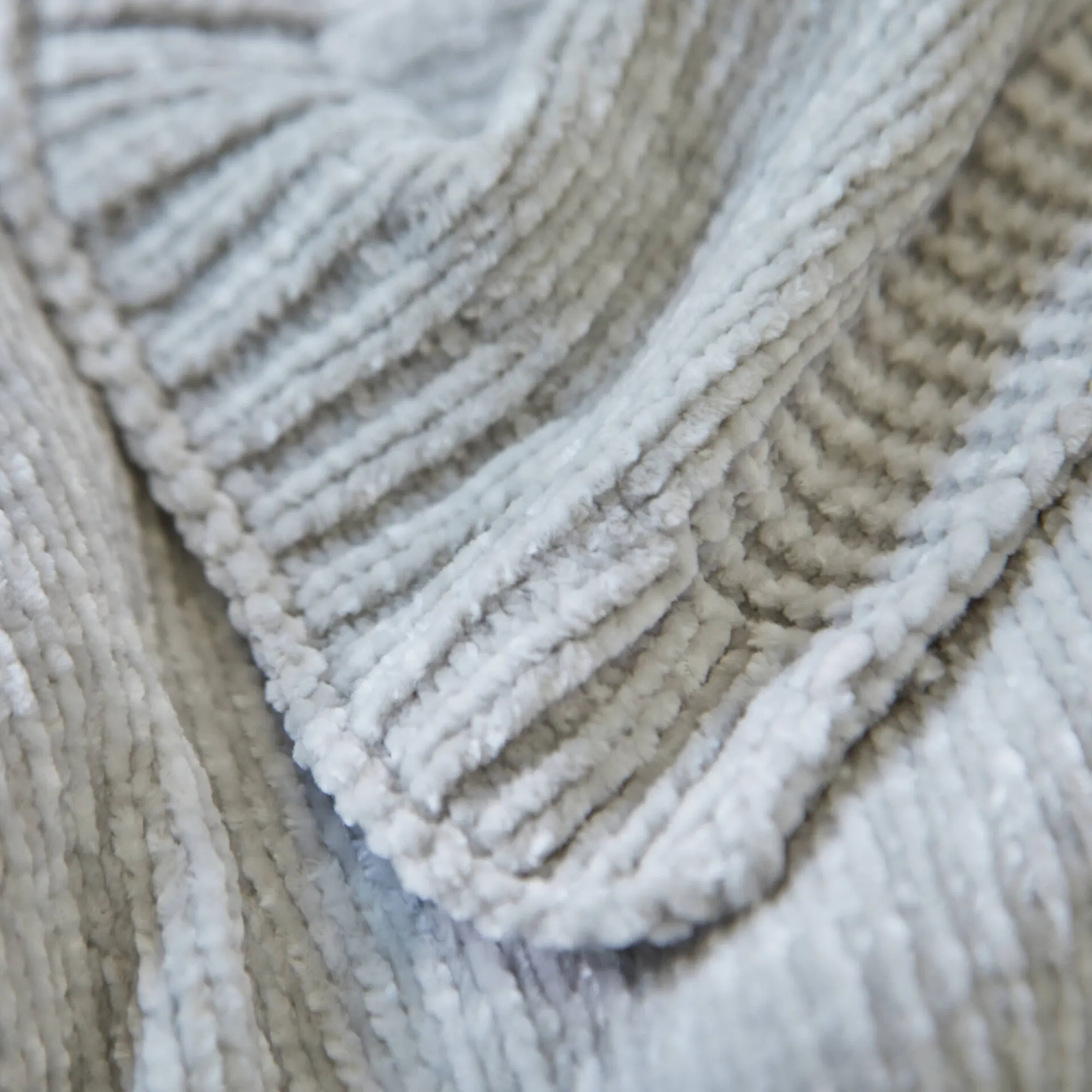 Plaid<Blancheporte Plaid in chenille grijs