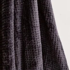 Plaid<Blancheporte Plaid in honingraatfleece antracietgrijs