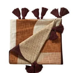 Plaid<Blancheporte Plaid met geometrische print taupe