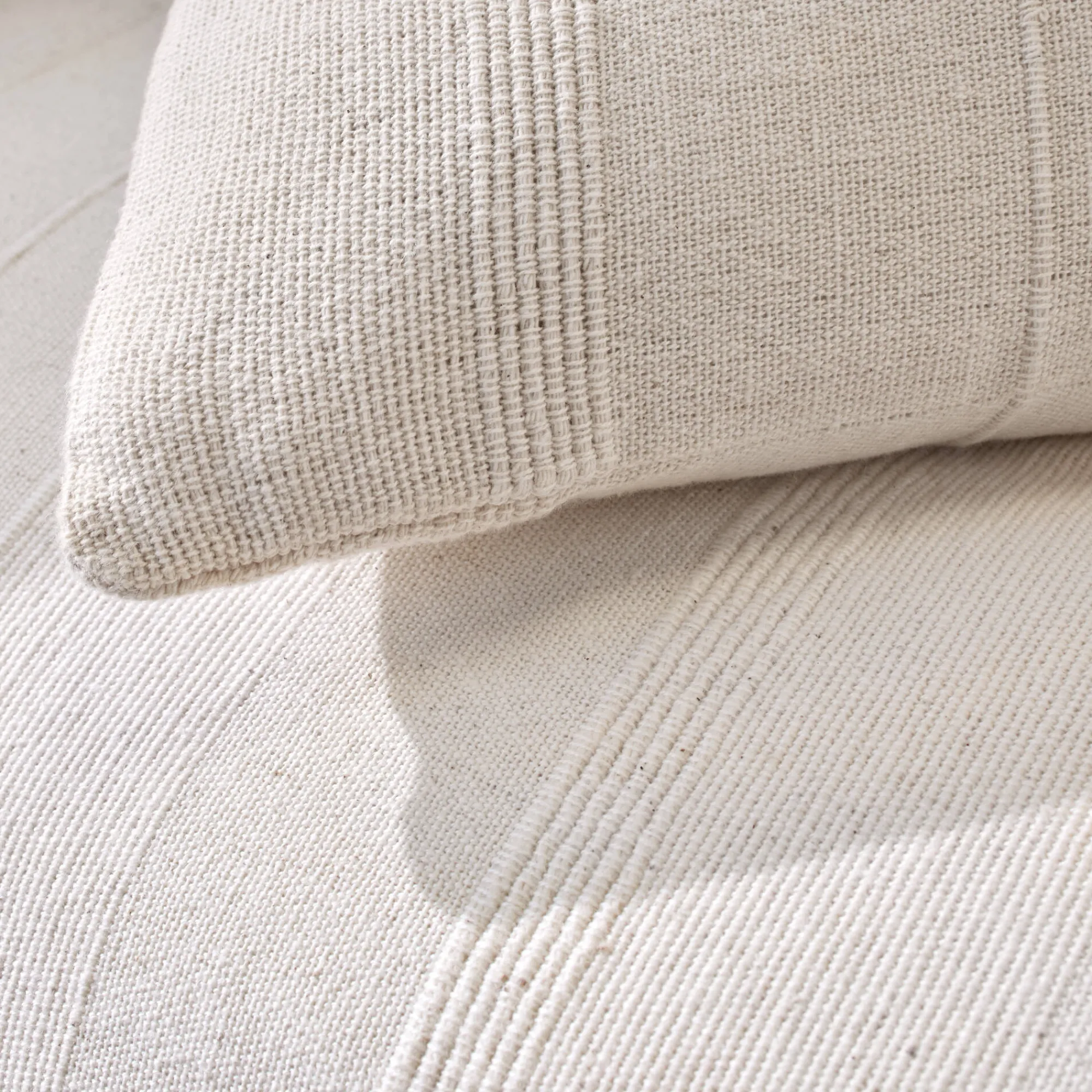 Zeildoekstof<Blancheporte Plaid of sprei, effen katoen met artisanaal weefsel ecru