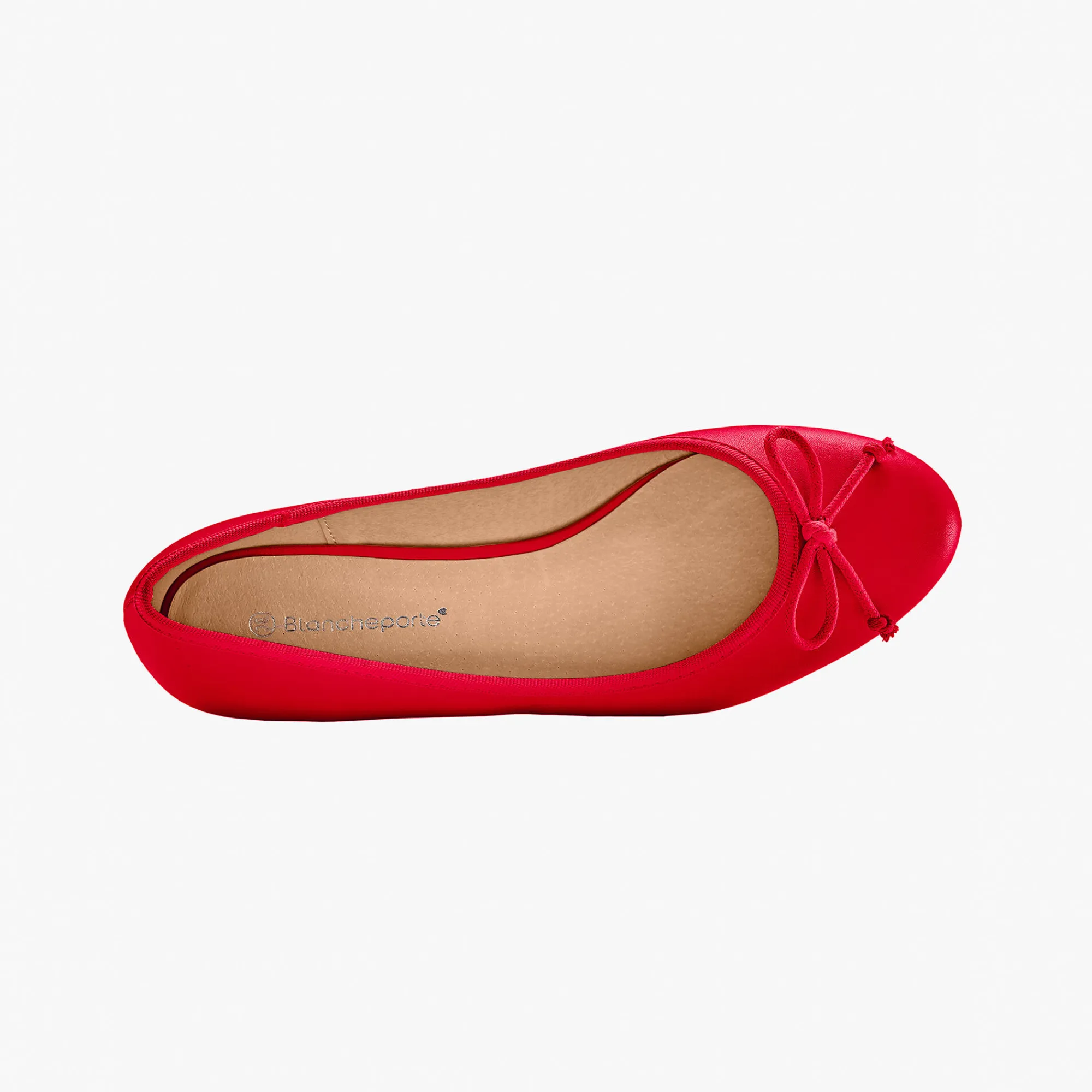 Ballerina's|Schoenen<Blancheporte Platte ballerina's donkerrood