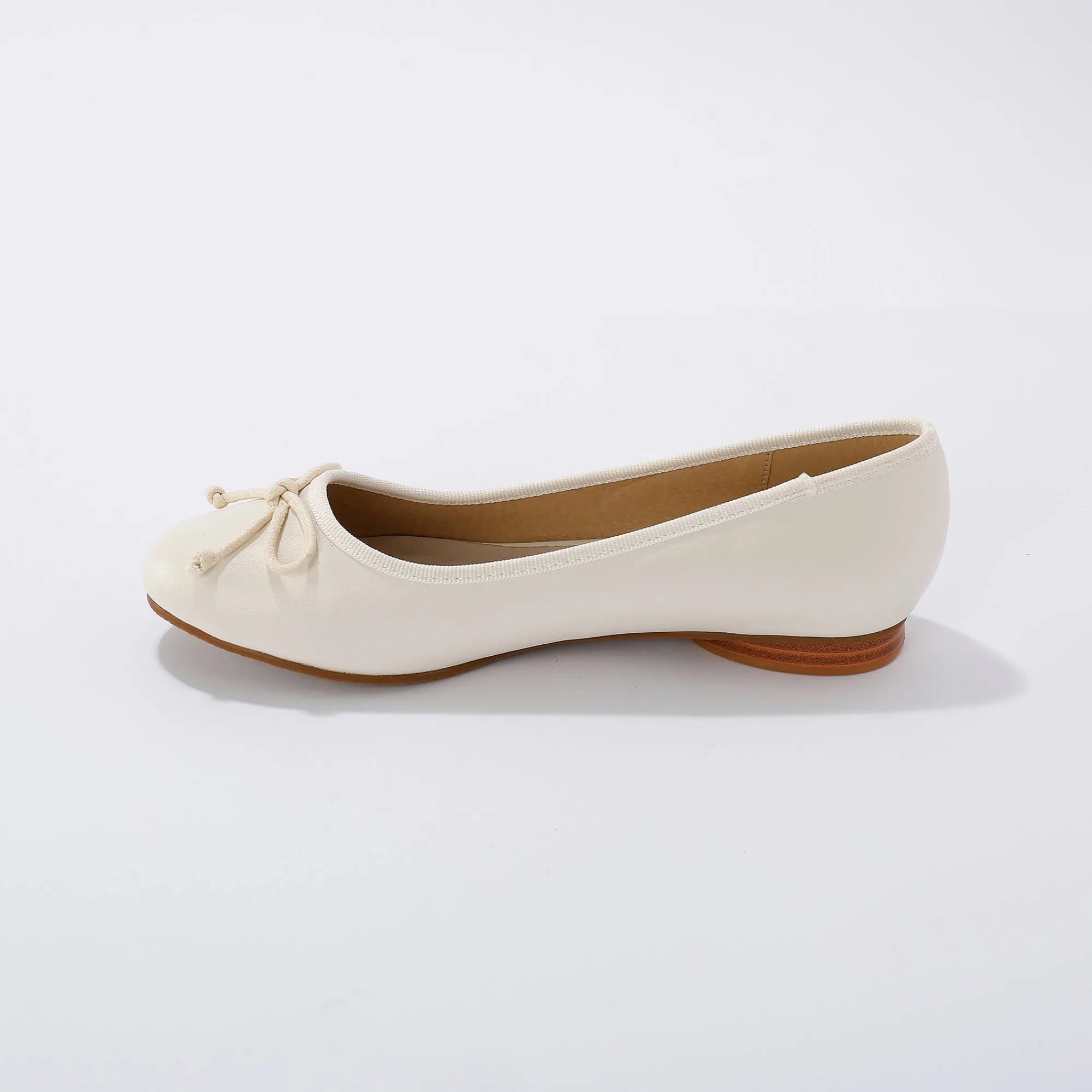 Ballerina's|Schoenen<Blancheporte Platte ballerina's crème