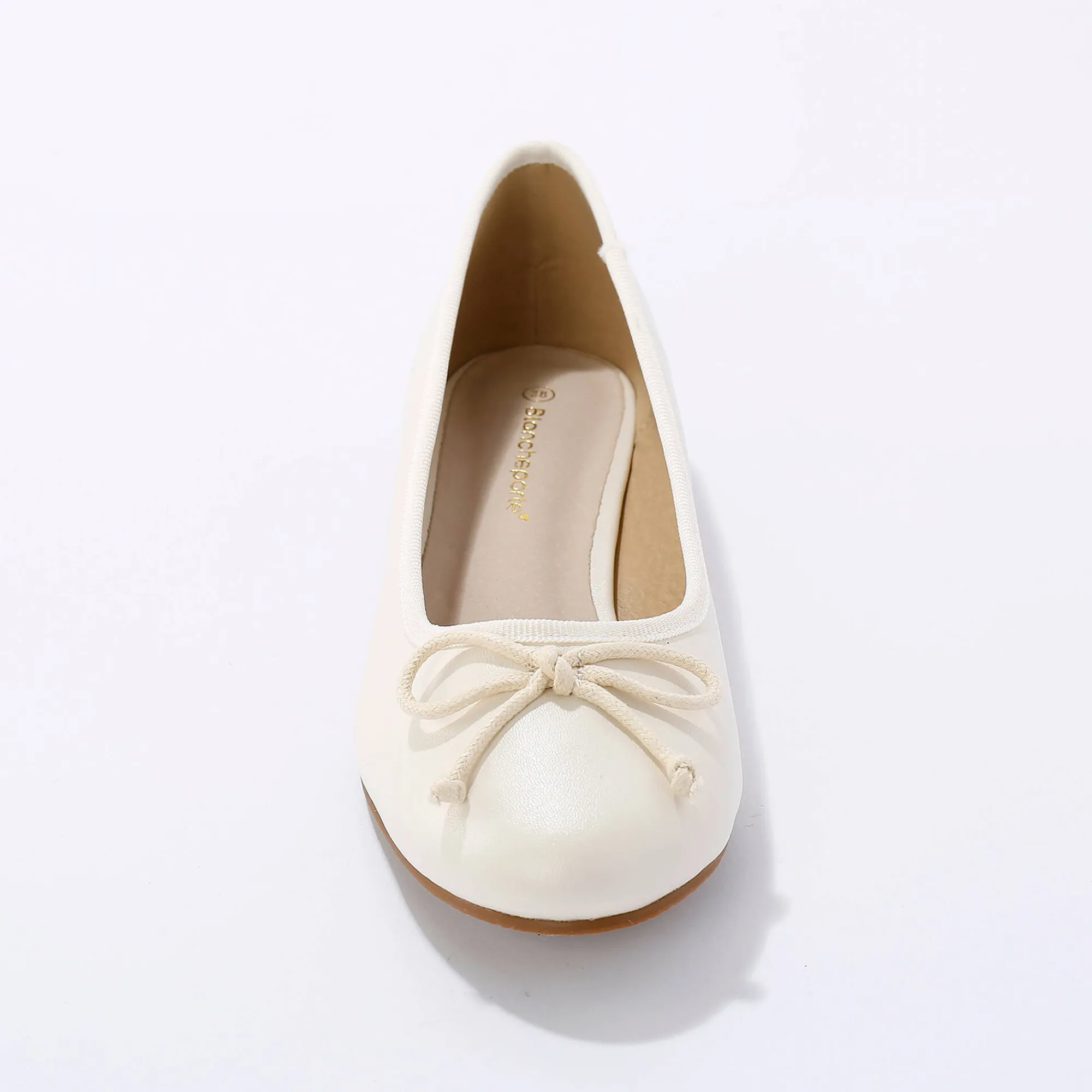 Ballerina's|Schoenen<Blancheporte Platte ballerina's crème