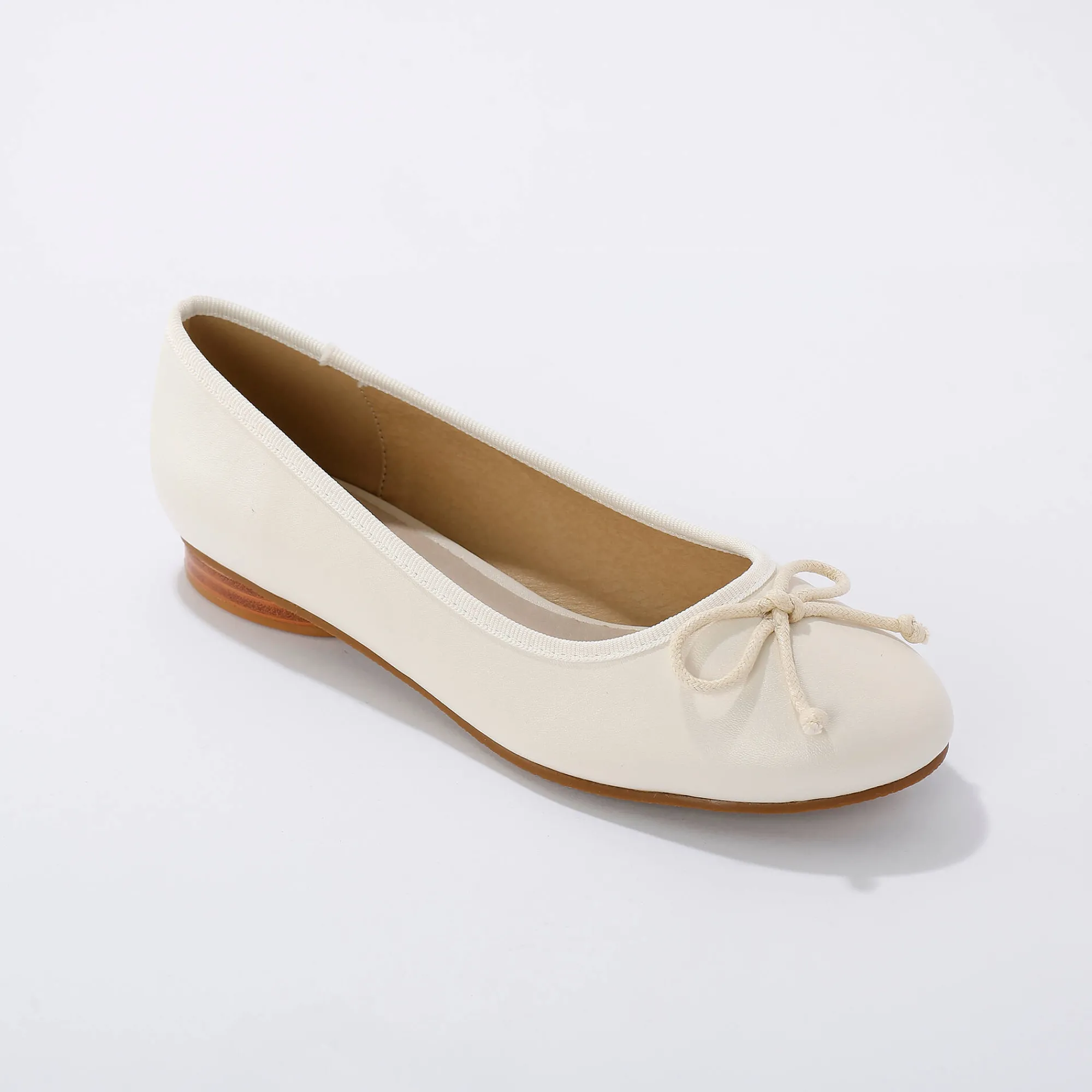 Ballerina's|Schoenen<Blancheporte Platte ballerina's crème