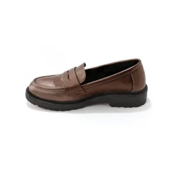 Derby's En Mocassins|Schoenen<Blancheporte Platte ballerina's in microvezel bronskleur
