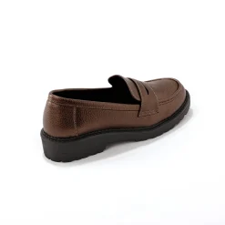 Derby's En Mocassins|Schoenen<Blancheporte Platte ballerina's in microvezel bronskleur