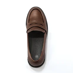 Derby's En Mocassins|Schoenen<Blancheporte Platte ballerina's in microvezel bronskleur