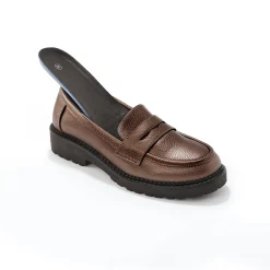 Derby's En Mocassins|Schoenen<Blancheporte Platte ballerina's in microvezel bronskleur