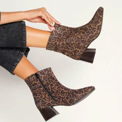 Feestelijke Schoenen|Bottines En Boots<Blancheporte Platte ballerina's in microvezel bruin / zwart