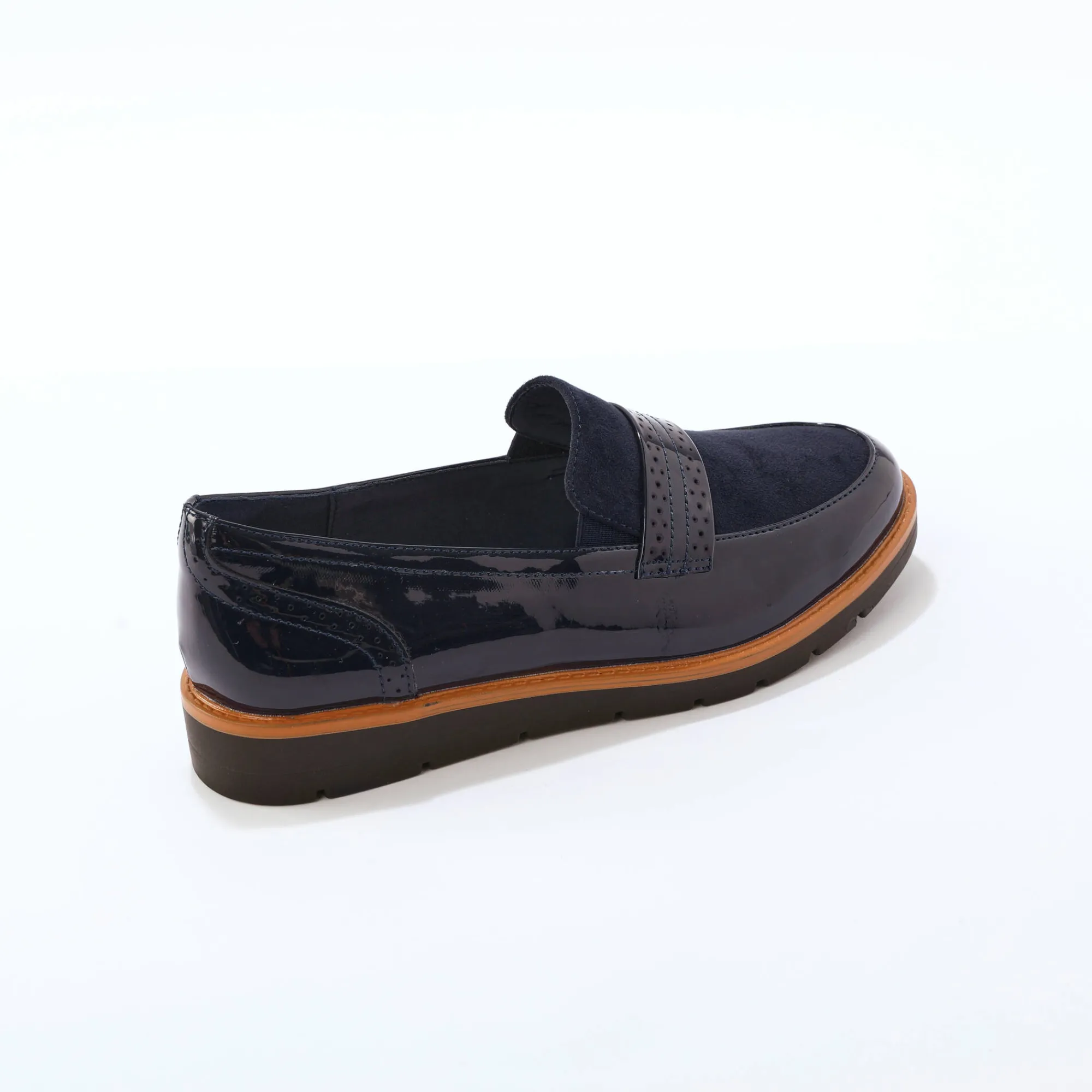 Derby's En Mocassins|Schoenen<Blancheporte Platte ballerina's in microvezel marine