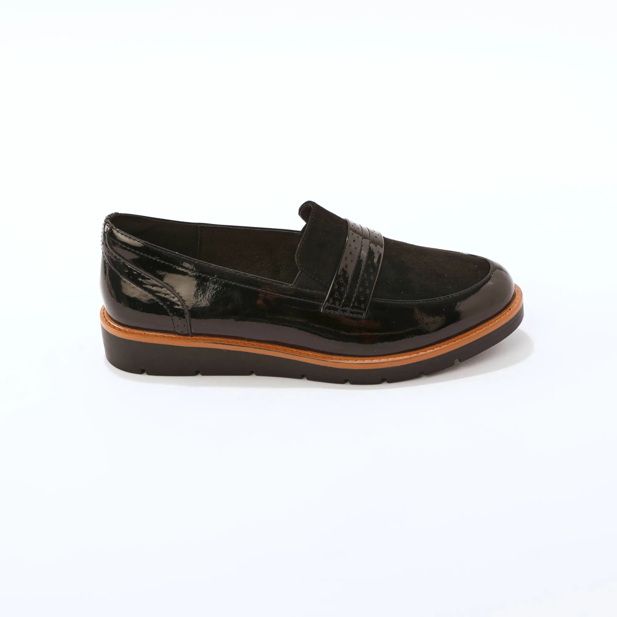Derby's En Mocassins|Schoenen<Blancheporte Platte ballerina's in microvezel zwart