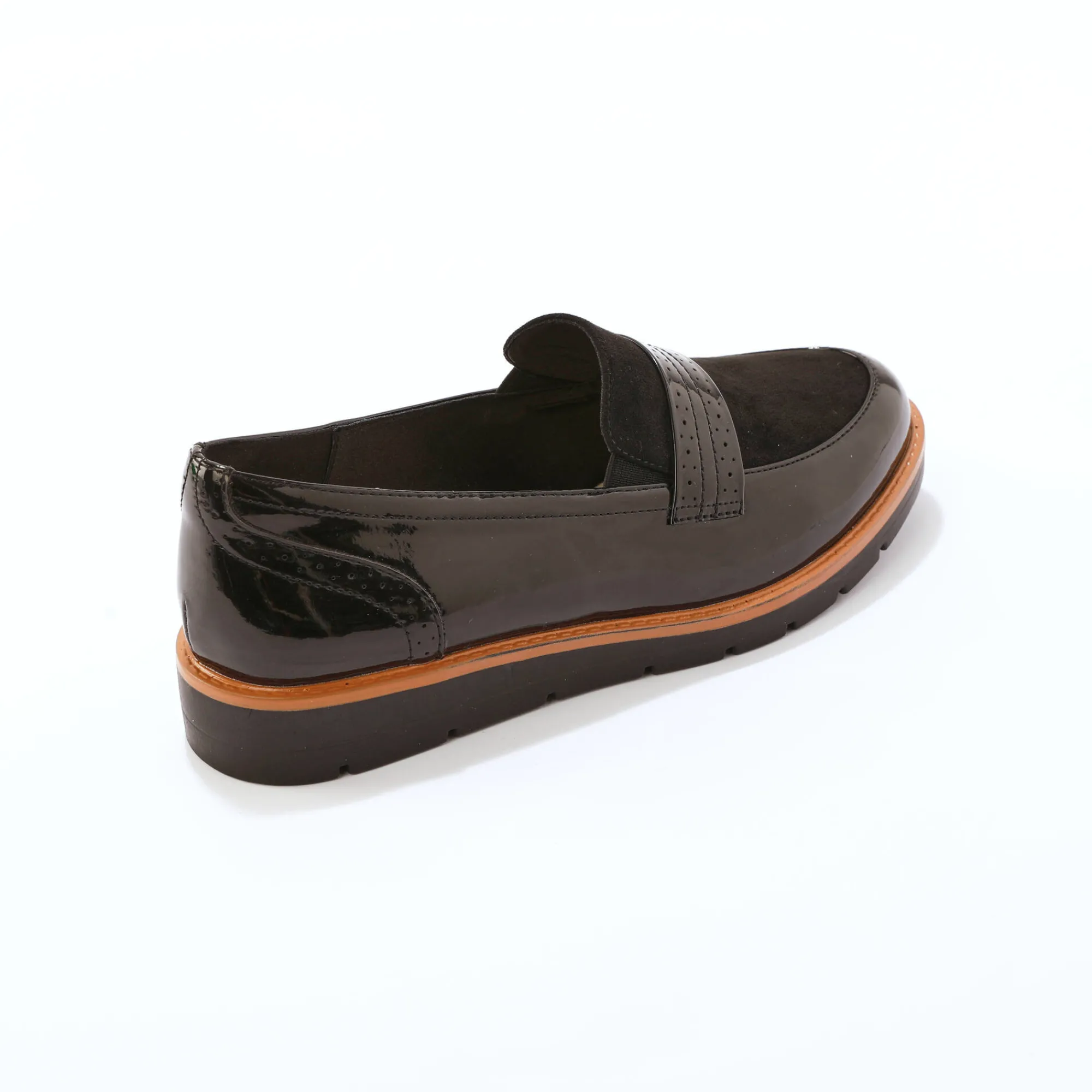 Derby's En Mocassins|Schoenen<Blancheporte Platte ballerina's in microvezel zwart