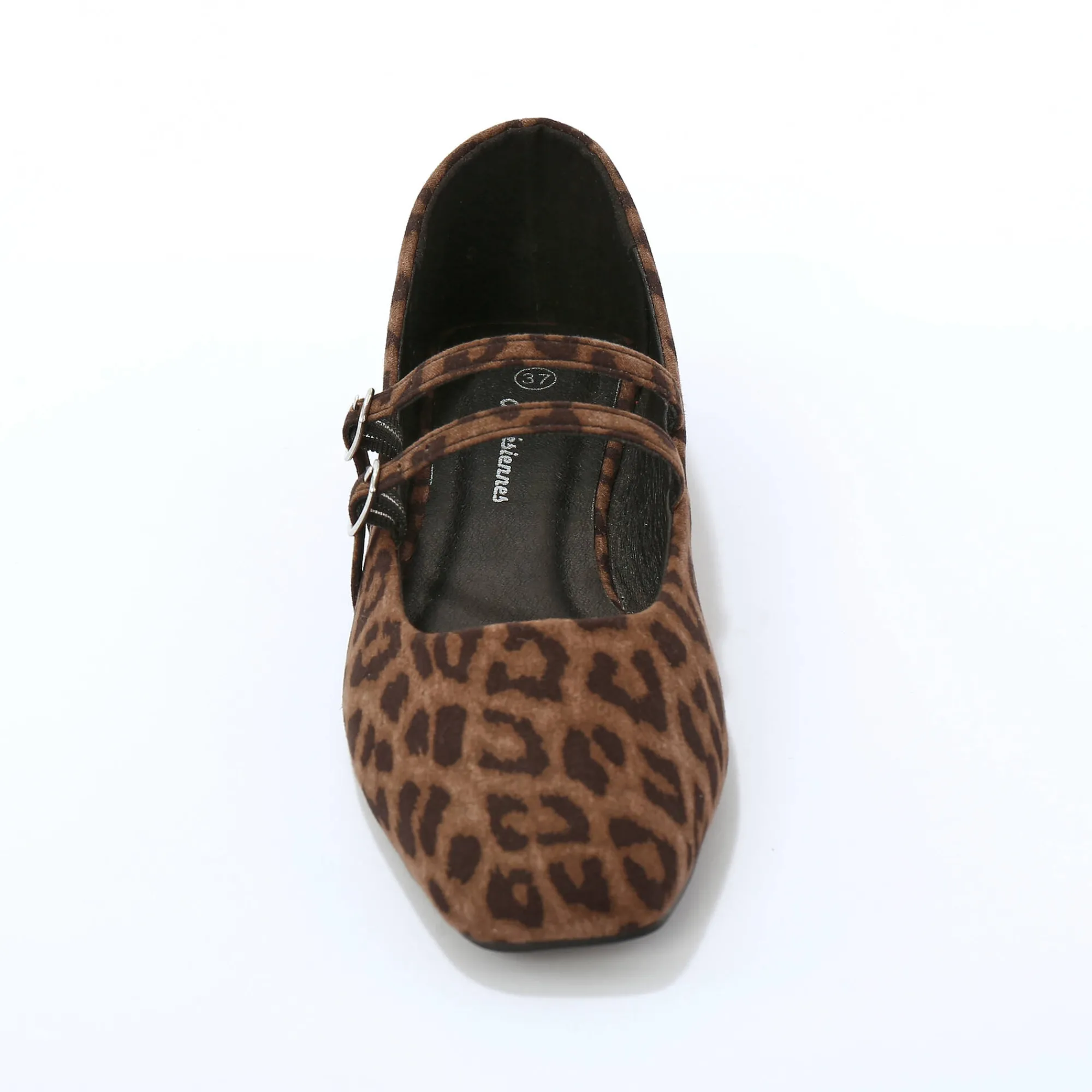 Ballerina's|Schoenen<Blancheporte Platte ballerina's, luipaardmotief bruin / zwart