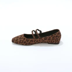 Ballerina's|Schoenen<Blancheporte Platte ballerina's, luipaardmotief bruin / zwart