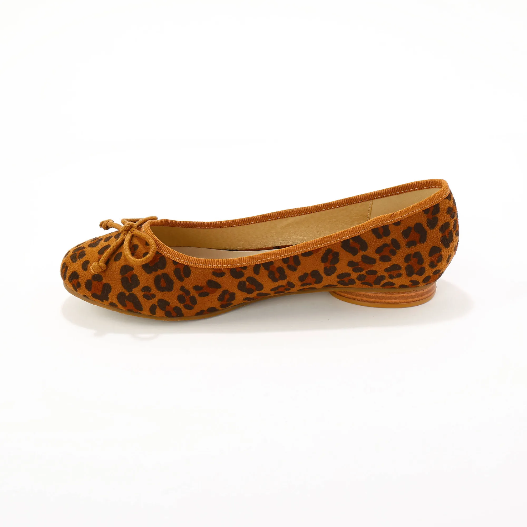 Feestelijke Schoenen|Ballerina's<Blancheporte Platte ballerina's met luipaardprint beige / zwart