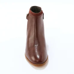 Feestelijke Schoenen|Bottines En Boots<Blancheporte Platte boots in leer bordeaux