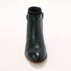 Bottines En Boots|Schoenen<Blancheporte Platte boots in leer marine