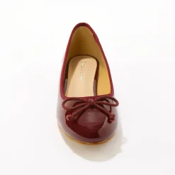 Feestelijke Schoenen|Ballerina's<Blancheporte Platte muiltjes in leer - zwart bordeaux