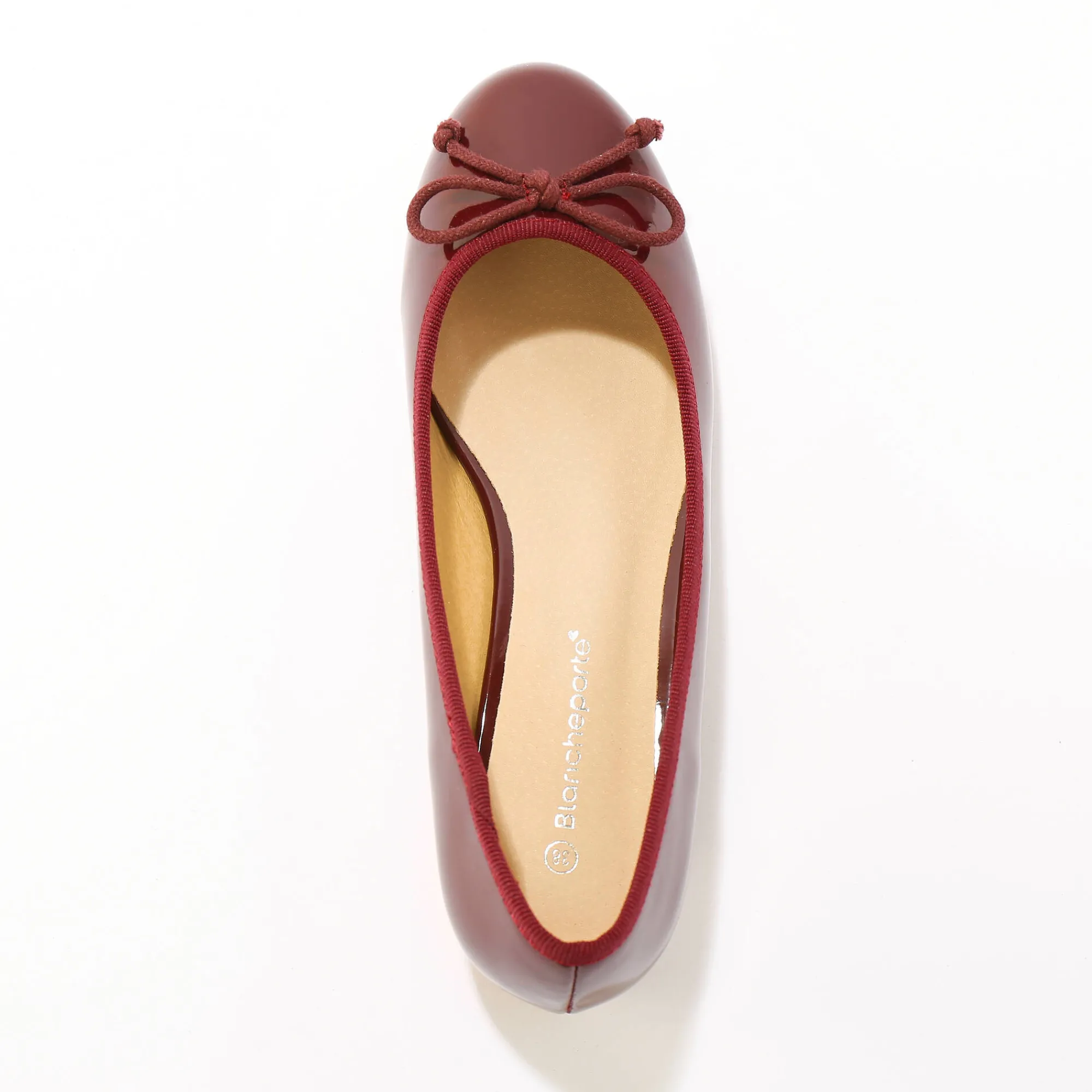 Feestelijke Schoenen|Ballerina's<Blancheporte Platte muiltjes in leer - zwart bordeaux
