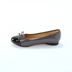 Ballerina's|Schoenen<Blancheporte Platte, tweekleurige ballerina's grijs / zwart