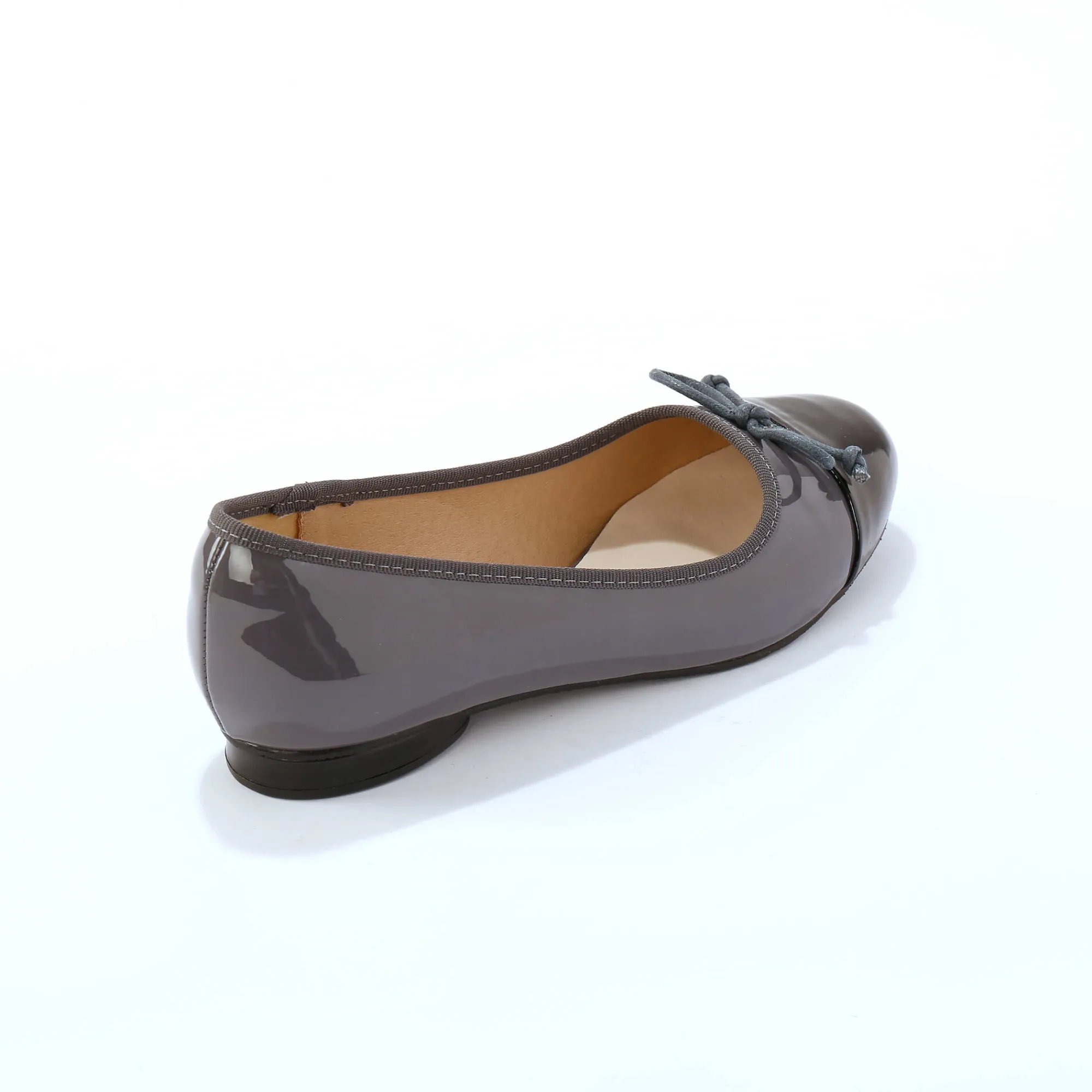 Ballerina's|Schoenen<Blancheporte Platte, tweekleurige ballerina's grijs / zwart