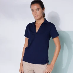 T-Shirt En Topje<Blancheporte Polo met korte mouwen in jerseytricot marine