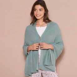 Peignoir En Kamerjas<Blancheporte Poncho in tricot kaki