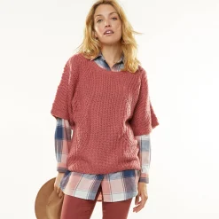 Trui En Vest<Blancheporte Poncho trui met mouwen op ellebooglengte tomette