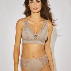 Beha<Blancheporte Postoperatieve beha in foulardmodel, stretchkant - zonder beugels taupe