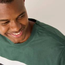 T-Shirt, Hemd En Polo<Blancheporte Praktisch T-shirt met lange mouwen en opening aan de schouder groen / antraciet