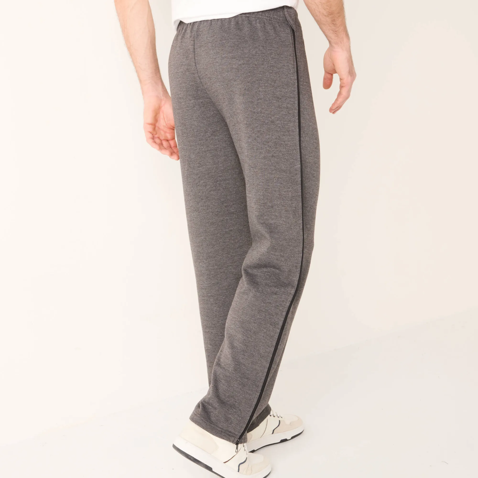 Broek<Blancheporte Praktische joggingbroek, ritsen opzij antraciet