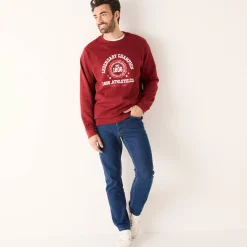 Sweater|Trui En Vest<Blancheporte Praktische sweater met ronde hals, met ritsen opzij rood