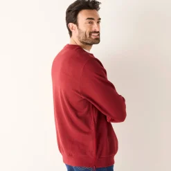 Sweater|Trui En Vest<Blancheporte Praktische sweater met ronde hals, met ritsen opzij rood