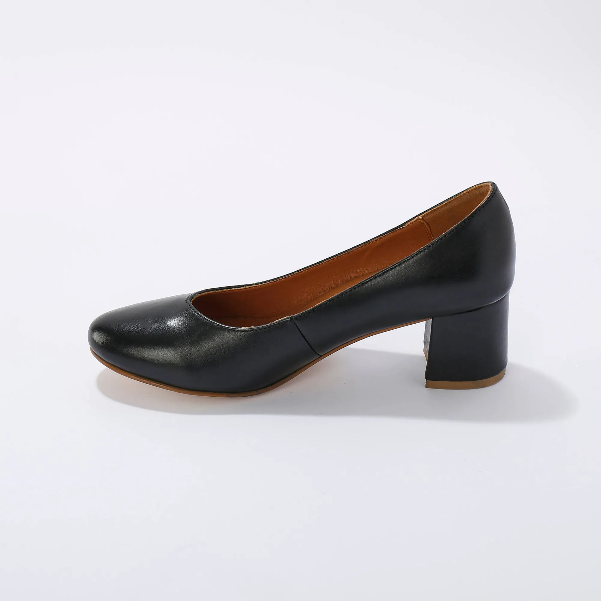 Feestelijke Schoenen|Pumps<Blancheporte Pumps in glad leer met ronde neus zwart