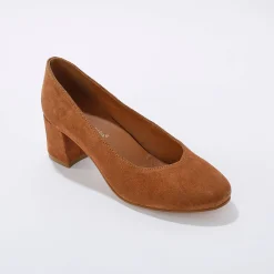 Feestelijke Schoenen|Pumps<Blancheporte Pumps in splitleer met afgeronde neus karamel
