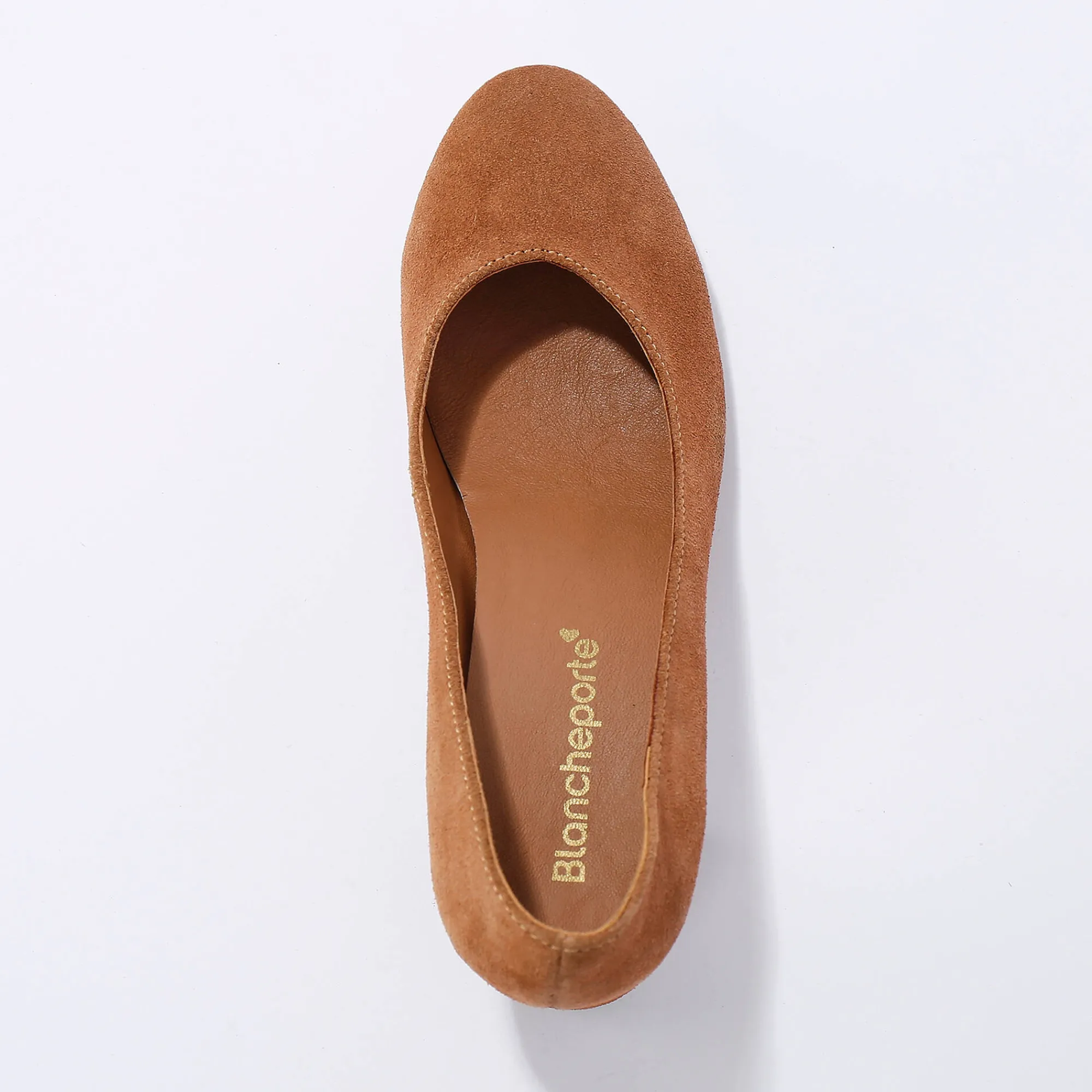 Feestelijke Schoenen|Pumps<Blancheporte Pumps in splitleer met afgeronde neus karamel