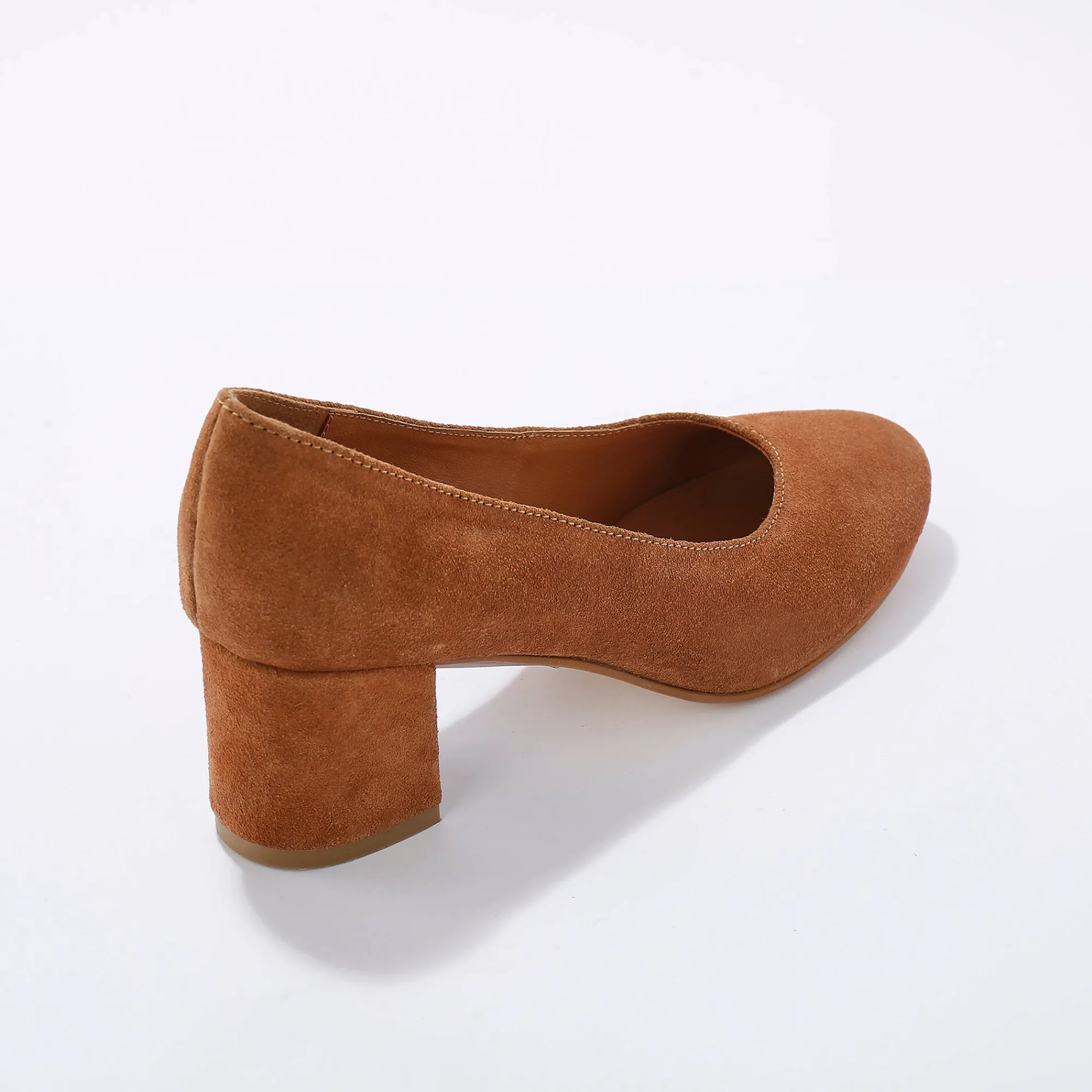 Feestelijke Schoenen|Pumps<Blancheporte Pumps in splitleer met afgeronde neus karamel