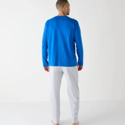 Pyjama En Kamerjas<Blancheporte Pyjama met lange mouwen The Smurfs® blauw / grijs