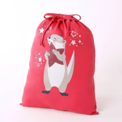 Pyjama<Blancheporte Pyjama met 'otter' print met bijpassend tasje framboos / grijs