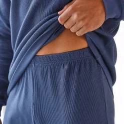 Pyjama En Kamerjas<Blancheporte Pyjama met Tunesische hals en lange mouwen, bijenraattricot jeansblauw
