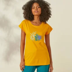 Pyjama<Blancheporte Pyjama T-shirt met tropische print saffraangeel