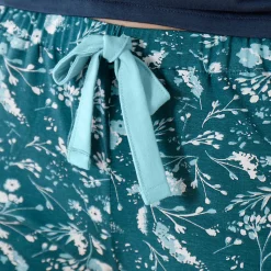 Pyjama<Blancheporte 7/8-pyjamabroek - groen met bloemenprint smaragd