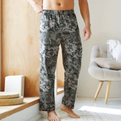 Pyjama En Kamerjas<Blancheporte Pyjamabroek in bedrukt katoen grijs / zwart