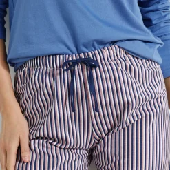 Pyjama<Blancheporte Pyjamabroek in katoen met strepenprint marine