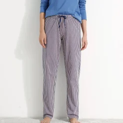 Pyjama<Blancheporte Pyjamabroek in katoen met strepenprint marine